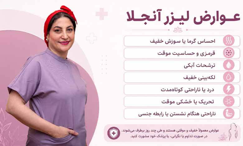 عوارض احتمالی لیزر آنجلا چیست؟