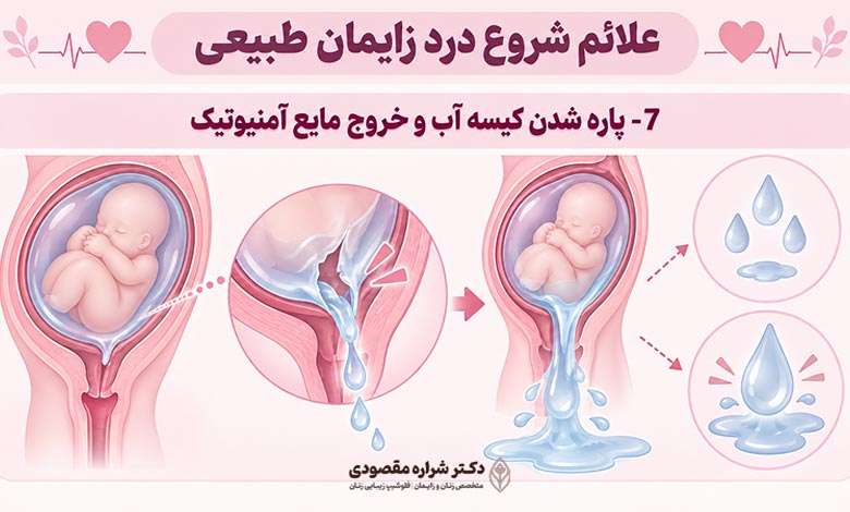 شروع انقباضات منظم و دردناک رحم